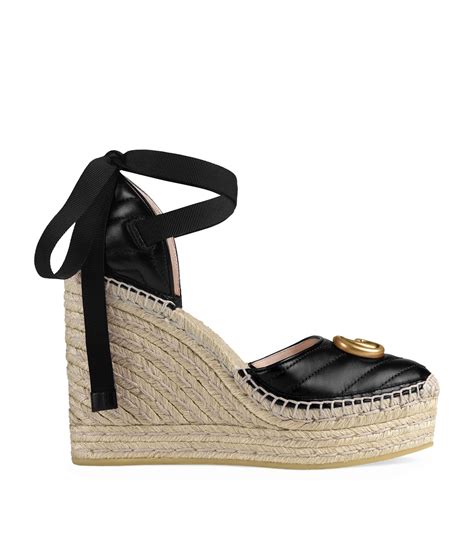 gucci black espadrille sandals.